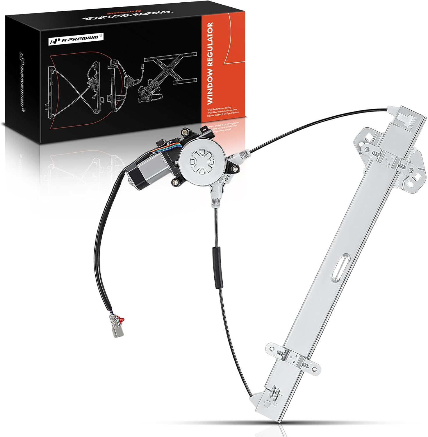 A-Premium Power Window Regulator with Motor Compatible with Honda Civic 2001-2005 (Sedan, US Built Only) Front Left Driver Side