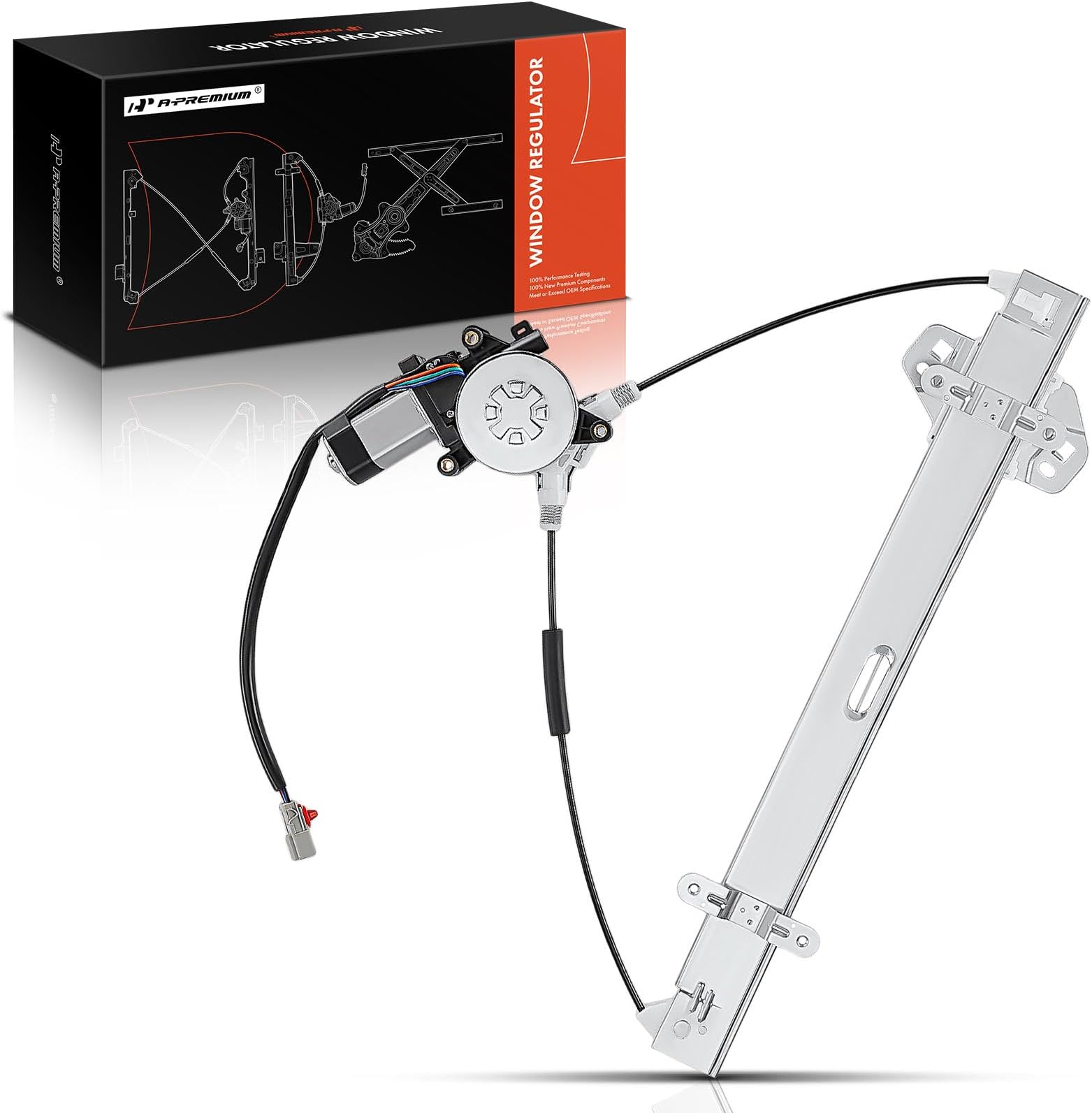 A-Premium Power Window Regulator with Motor Compatible with Honda Civic 2001-2005 (Sedan, US Built Only) Front Left Driver Side