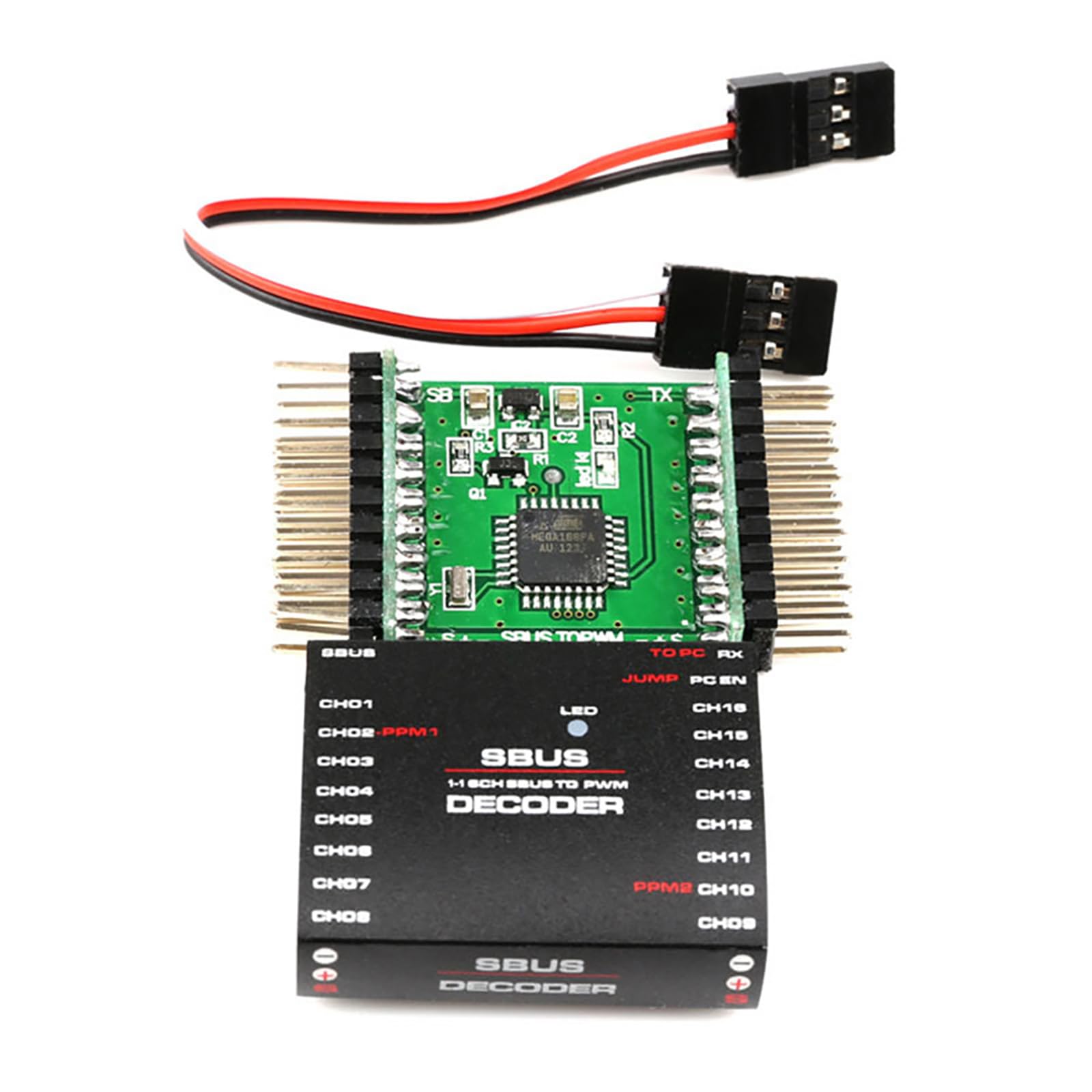 16CH SBUS al convertitore PWM/PPM/DECODER per Futaba per i segnali SBUS del trasmettitore Frsky