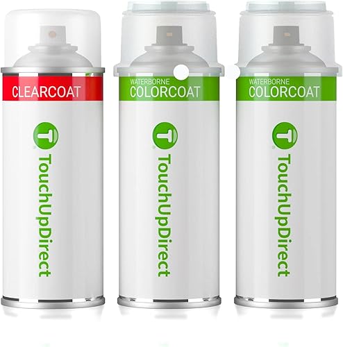 TouchUpDirect Perla blanca cristalina de 34 K compatible con Mazda Exact Match Touch Up Paint Aerosol, paquete esencial