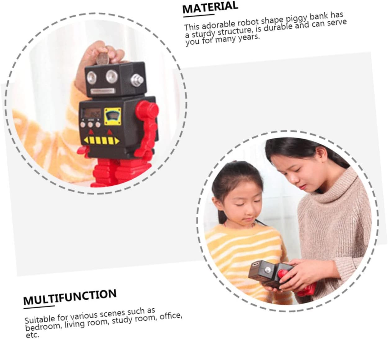 Automated Coin Bank Desktop Money Saver Robot Toy Piggy Bank Decorative Home Savings Jar