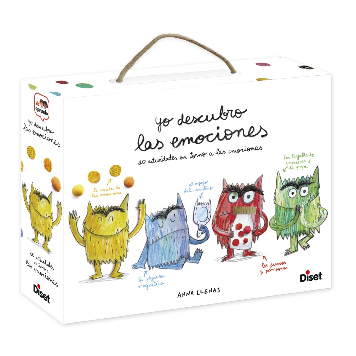 Diset Yo descubro Las emociones - Monstruo de Colores - Juego Educativo | Juego de mesa educativo para mejorar la gestión de las emociones. A partir de 3 años y hasta 7 años. Yo Aprendo Diset.