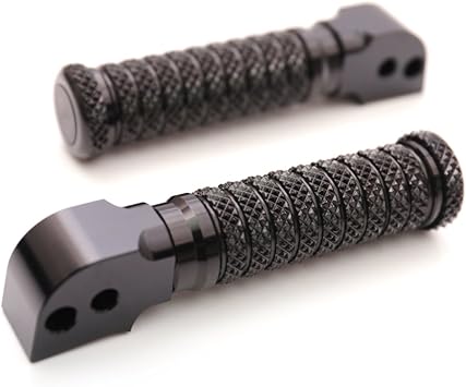 MC MOTOPARTS POLE Black CNC Standard Rear Passenger Foot Pegs Compatible with CBF 1000 / F 2006-2015