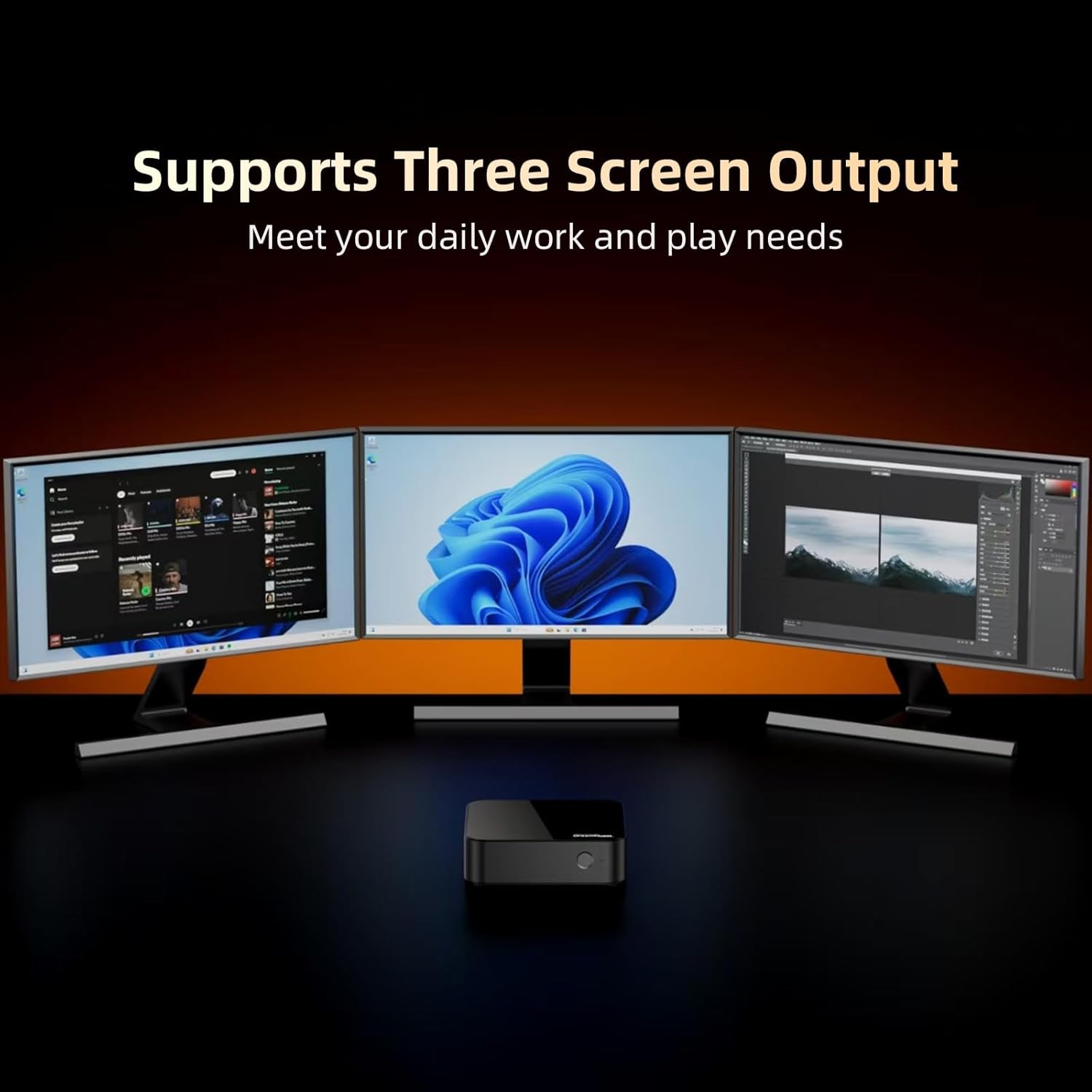 DreamQuest Mini PC Equipped with N100 Processor (up to 3.4GHz) 16GB RAM + 512GB SSD Mini Desktop PC with Type-C (20 Gbit/s) 4K HDMI,WiFi 5,BT5.2,Gigabit Ethernet - Image 5