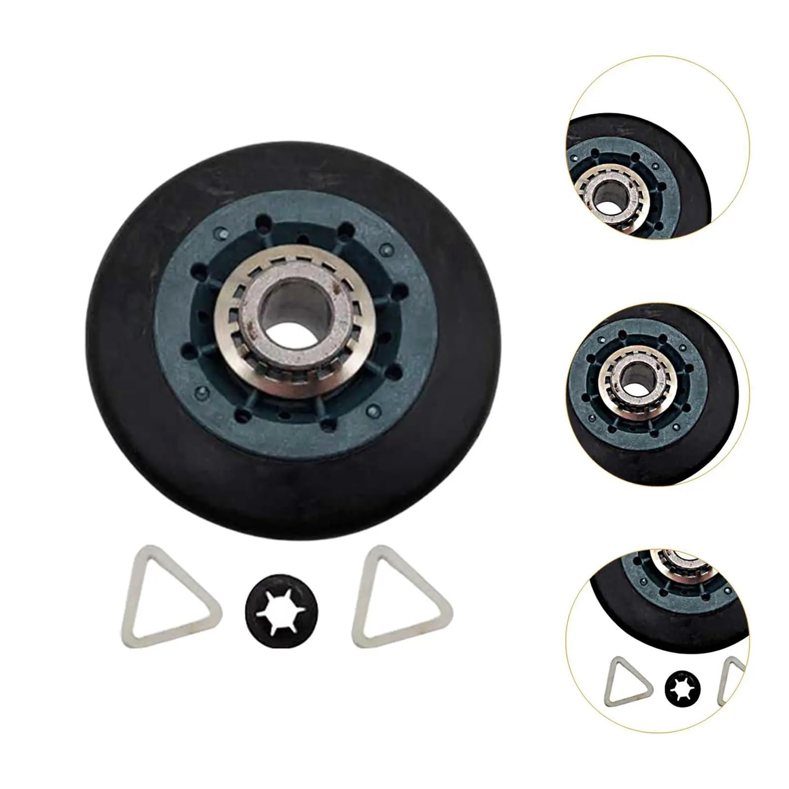 Rodillos De Soporte De Tambor Secador, Ruedas for Secadora, Lavadora, Reemplazo Con 3 Anillos, Piezas W10314173 Wpw10314173 AP6019303, 4 Uds.