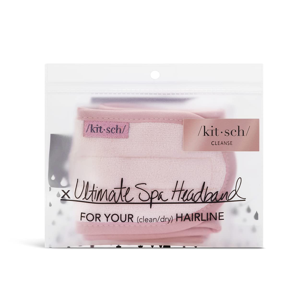 Kitsch Spa Headbands for Women- Makeup Headband, Headband for Washing Face and Facial Headband with Ponytail, Skincare Headband, Hair Band (Blush) 3