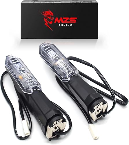 MZS Luces intermitentes para motocicleta, lámpara LED ámbar indicadores delanteros y traseros compatibles con Z125 Z400 Z650 Z900 Z1000 Z100SX