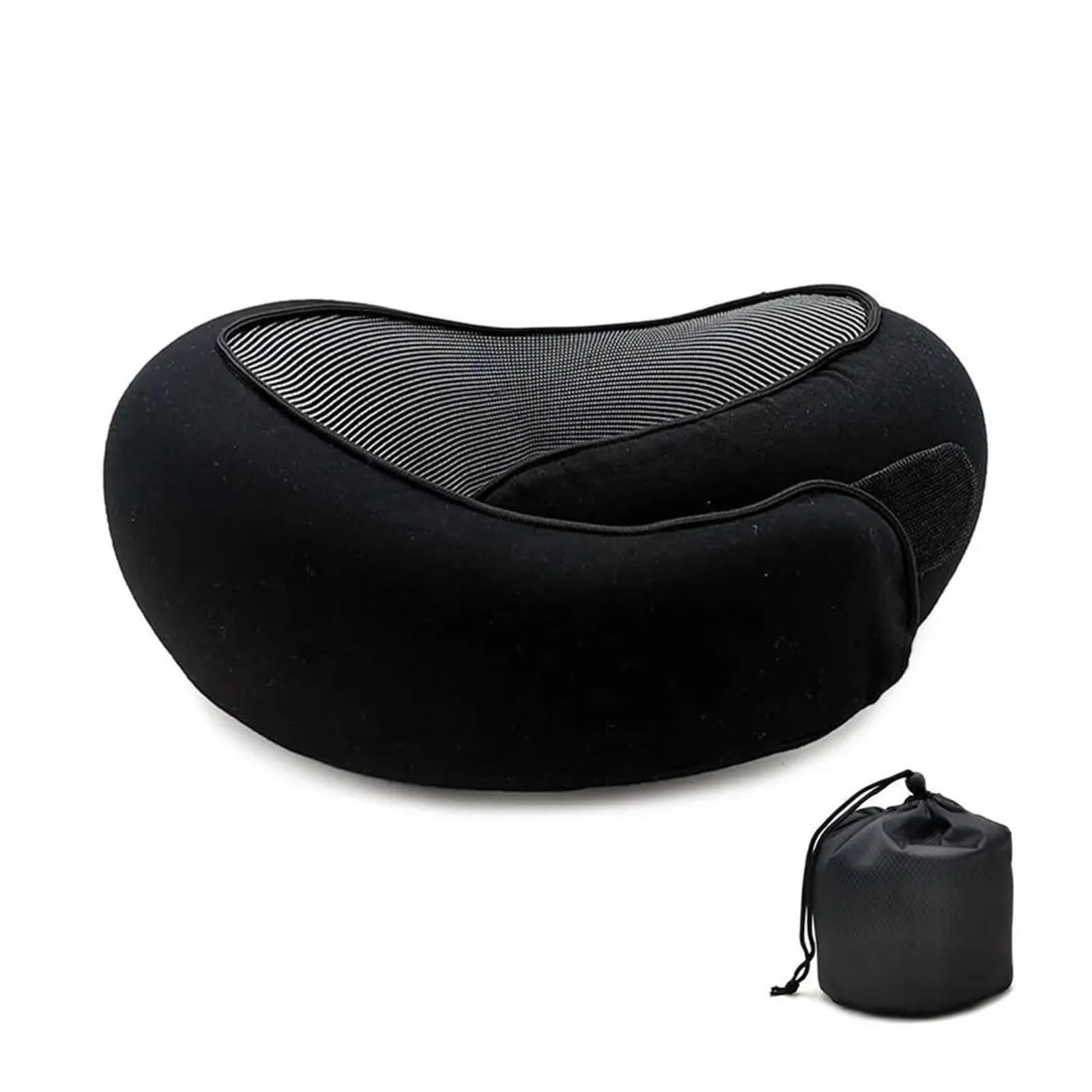 WWYYZAYC Travel Soft Neck Pillow Portable Adjustable Soft Neck Support Noon Break Sleep Pillows(Black,Type2)