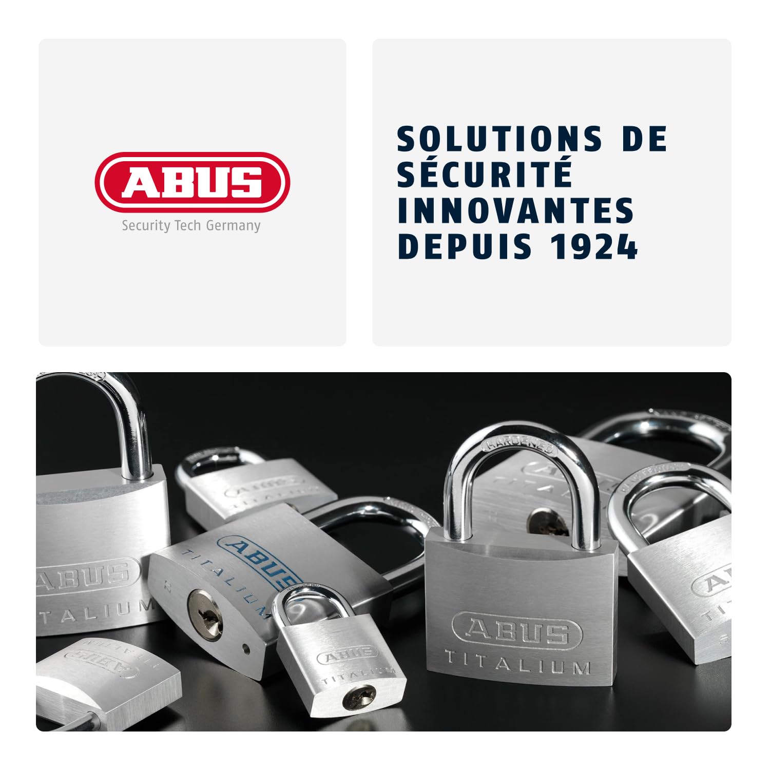 ABUS Grille de Protection GS40 - Protection Anti-effraction Grilles de Sous-sol et Lumières Plastique - avec Chaîne Variable - Niveau de Sécurité 6 -03600 - Lot de 2