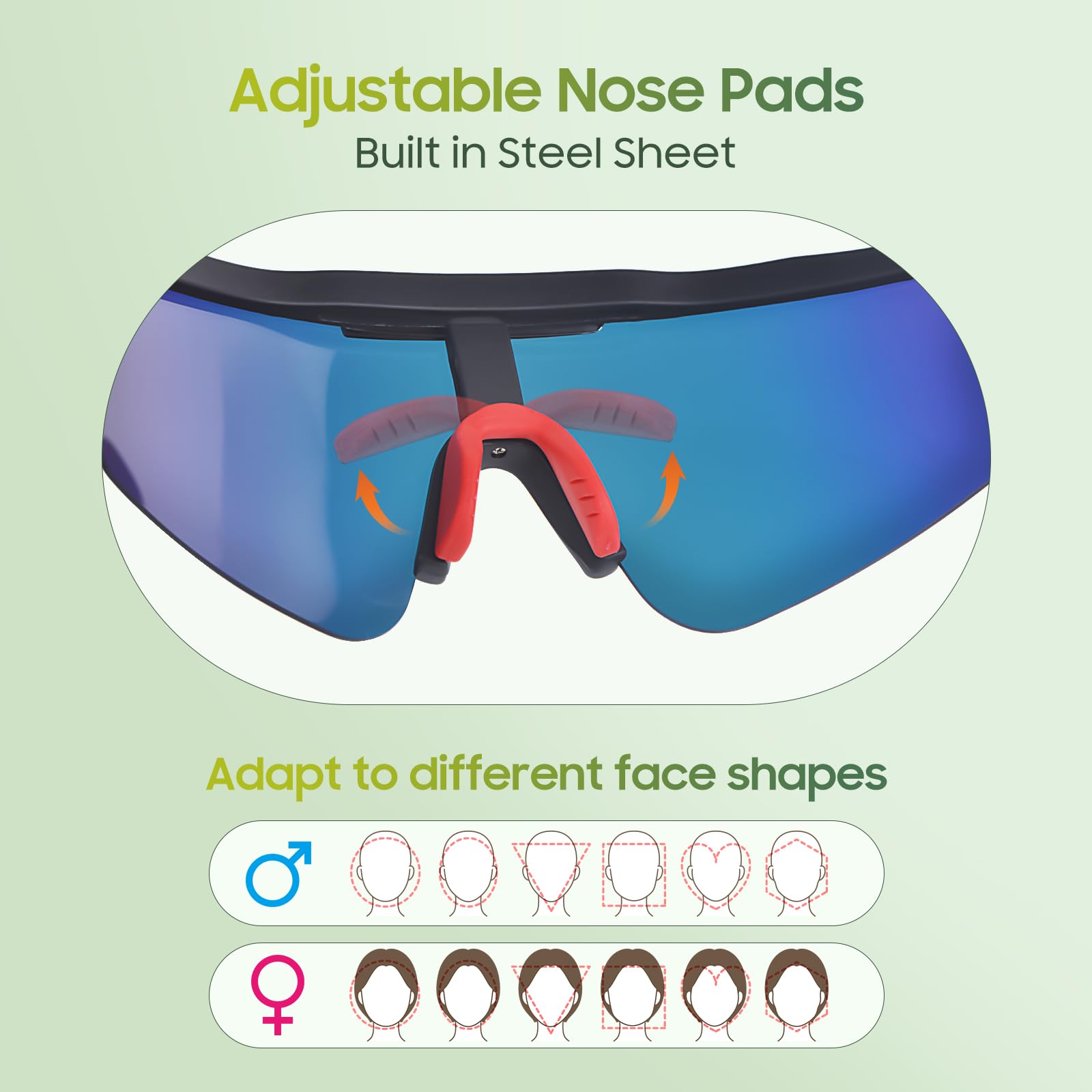 Lunette de Vitesse Cyclisme P-V Lunettes de Soleil Homme Polarisées Lunette Vélo Moto Sport Ski la Course Conduite pour Homme Femme Protection UV400