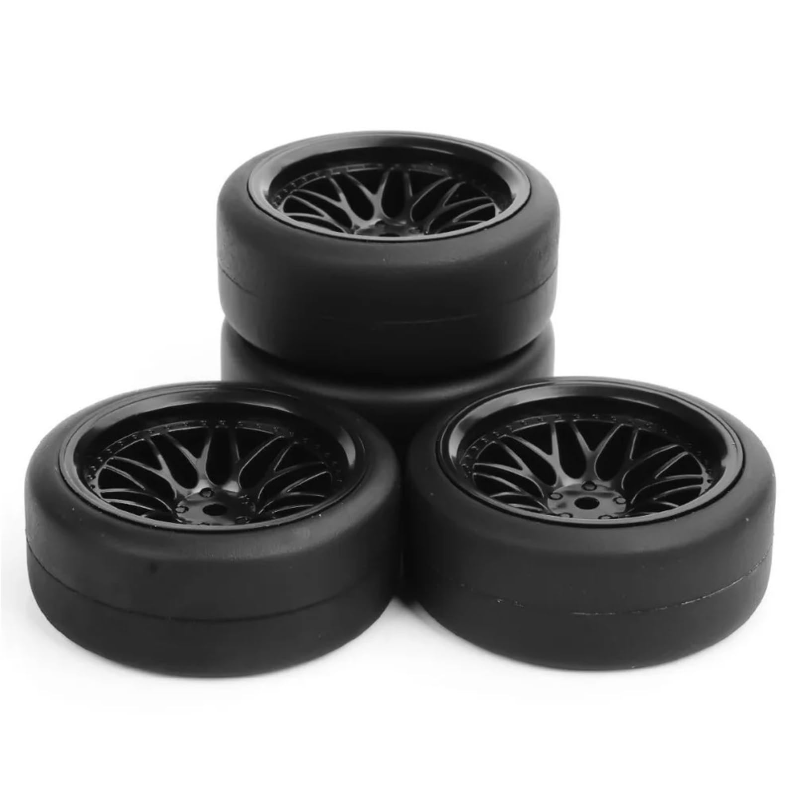 RC Goma Ruedas para HPI para HSP para Racing 1/10 Neumáticos Derrape Planos Escala Llanta Rueda con Compensación 6mm Accionamiento Hexagonal 12mm RC Accesorios Coche Carretera