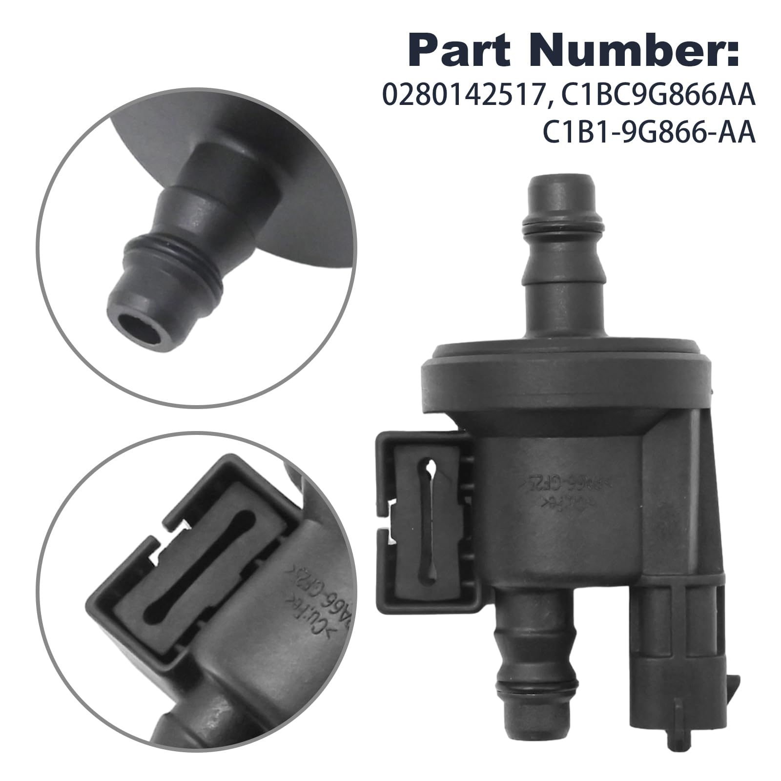 Válvula EVAP Para Ford Fiesta Y Focus - Recambio Directo C1B1-9G866-AA, Garantía 1 Año