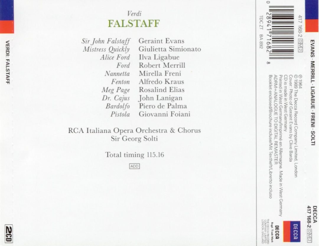 Giuseppe Verdi: Falstaff (Gesamtaufnahme)