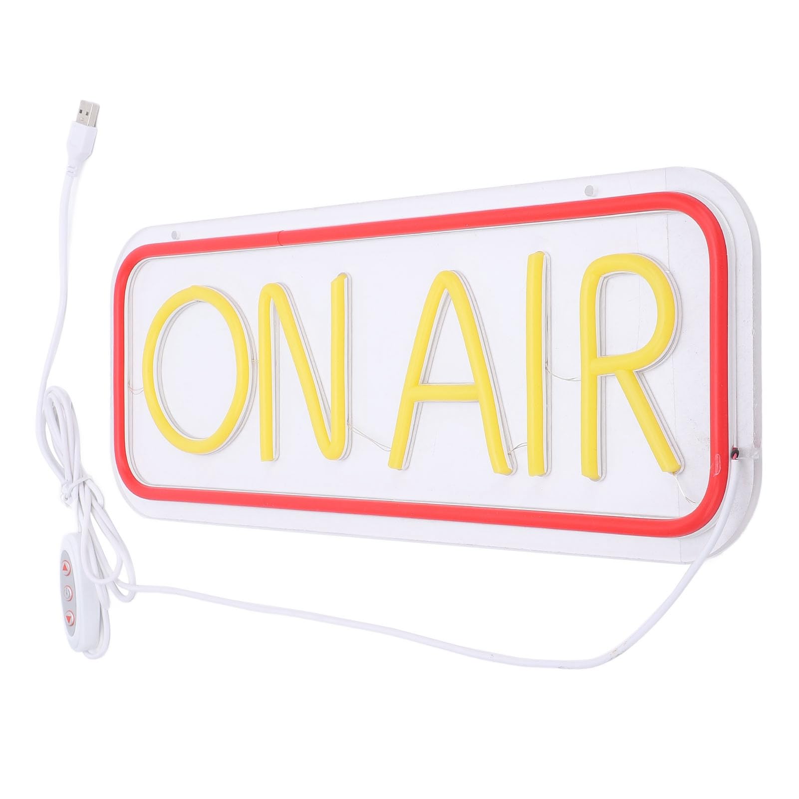 Tangxi Insegna Neon ON AIR, Alimentata USB per Live Streaming | Neon Light Sign with Acrylic Board for Game Room, Studio, Bar Decor, 15.7in