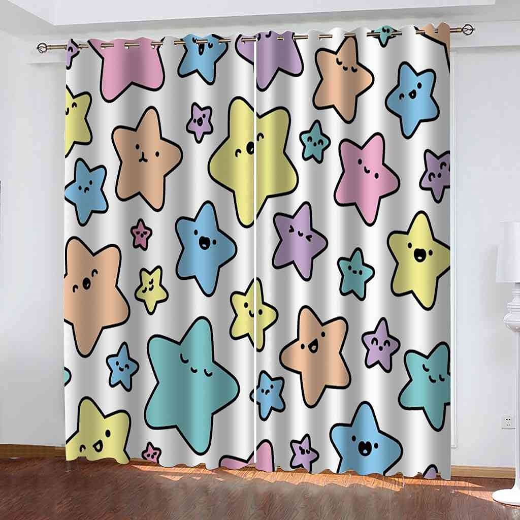 Rideau occultant à oeillets thermique isolant phonique polyester salon d'enfants 264x160 cm
