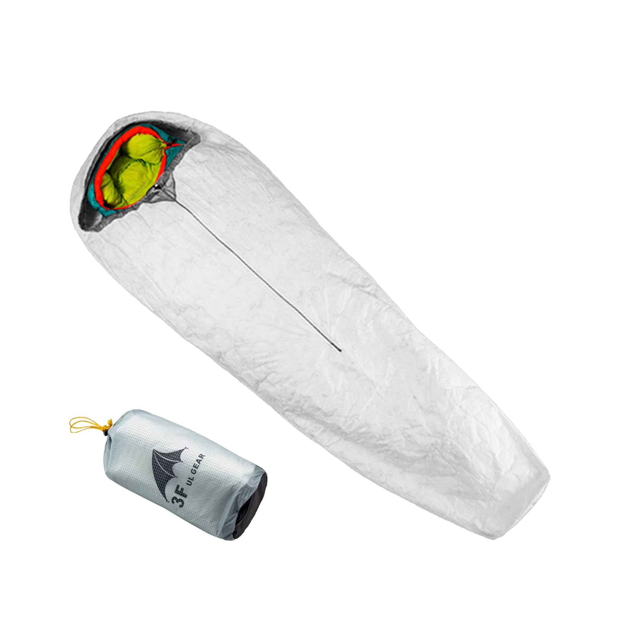 3F UL Gear Tyvek pokrowiec na śpiwór, ochrona przed kondensacją, śpiwór kempingowy, ultralekki, 135-200 g, nieaktywny i odporny na zabrudzenia do śpiworów