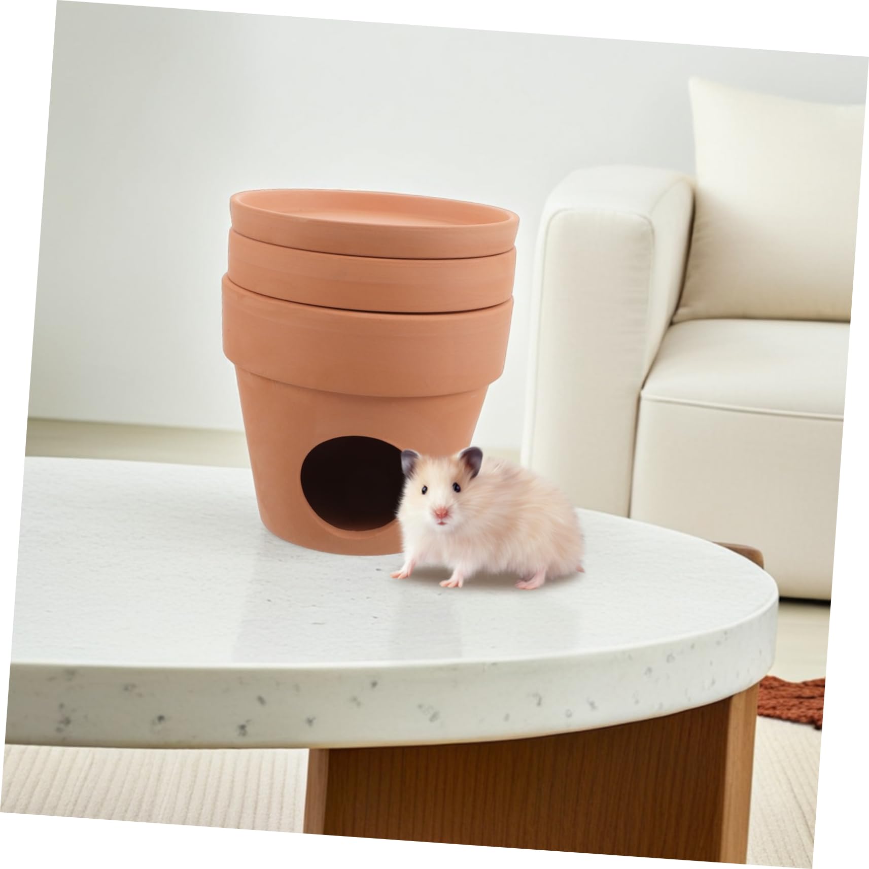Rifugio in Ceramica Per Criceti Casa Rinfrescante Per Piccoli Animali Nido Estivo Portatile Casetta Per Criceti E Cincillà Superficie Liscia Facilmente Risciacquabile