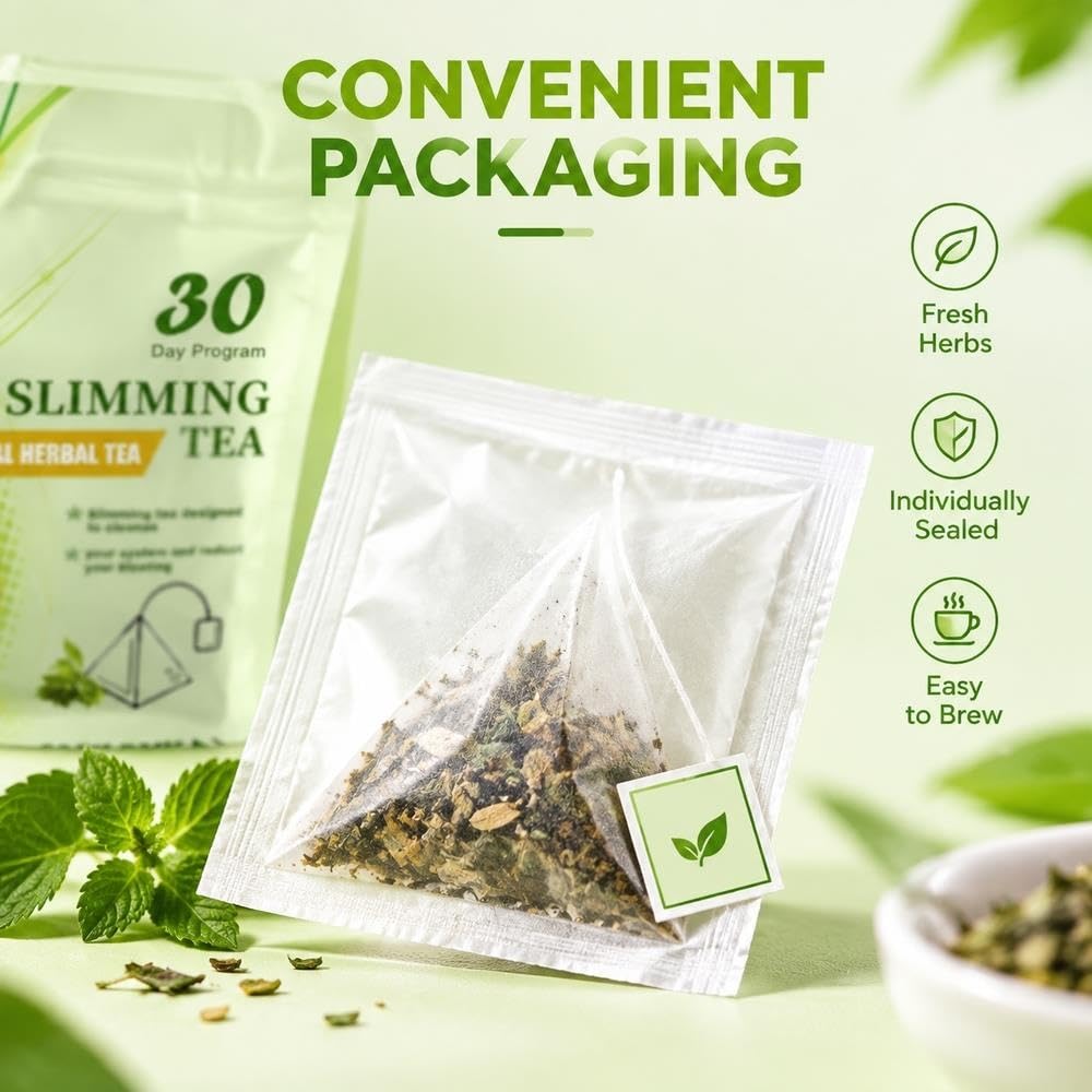 Bolsitas Té Desintoxicante Verde 30 Días, Hierbas Naturales Puro