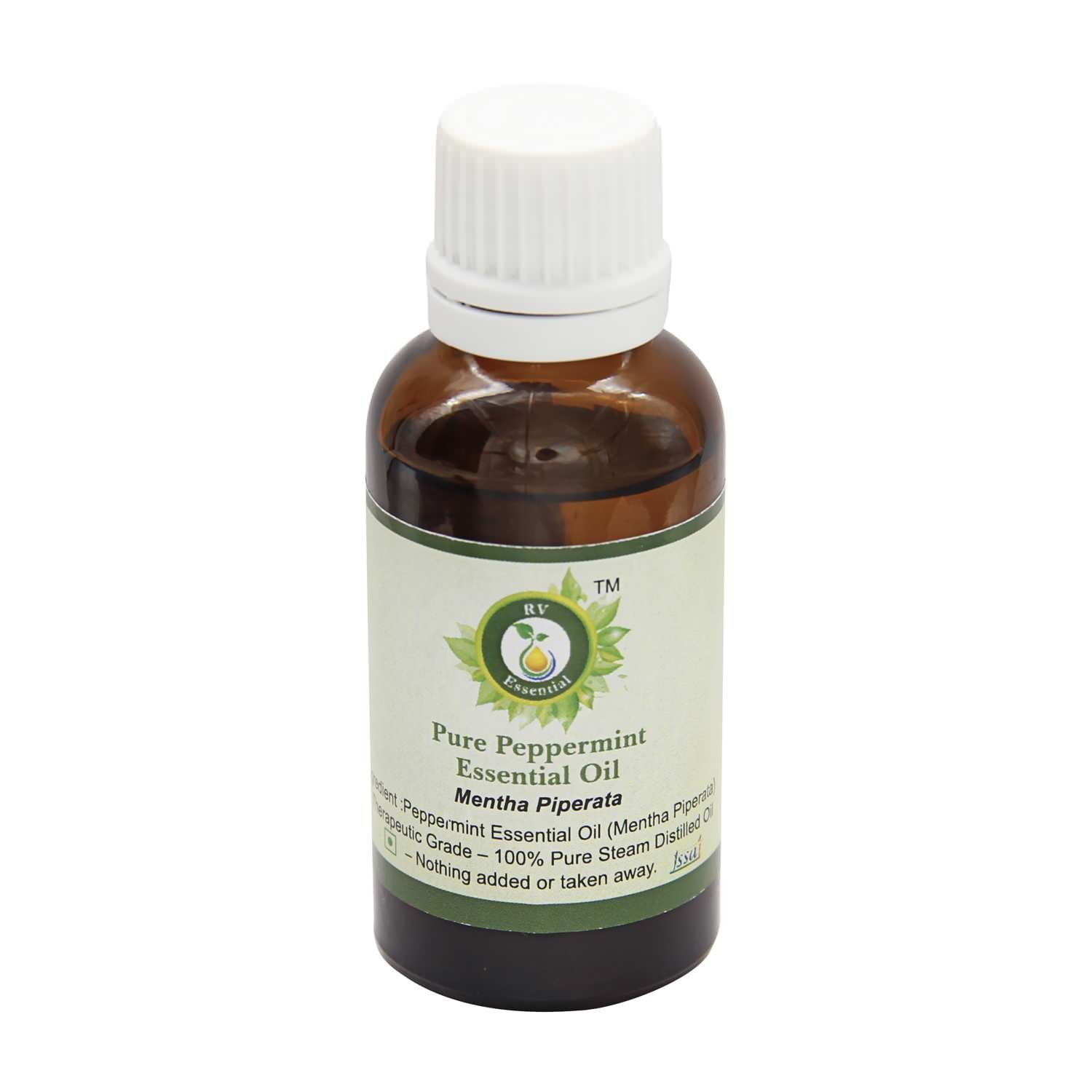 R V Essential Pure Peppermint Essential Oil 10ml (0.338oz)- Mentha Piperata (100% Pure and Natural Therapeutic Grade)