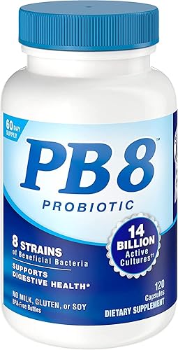 Nutrición ahora PB 8pro-biotic Acidophilus for Life-120Cápsulas x 2, 1