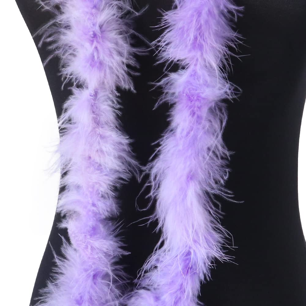 Boa En Plumes De Dinde Naturelles 2 Mètres – 11g – DIY, Accessoires, Déco, Mariage, Carnaval – Blanc