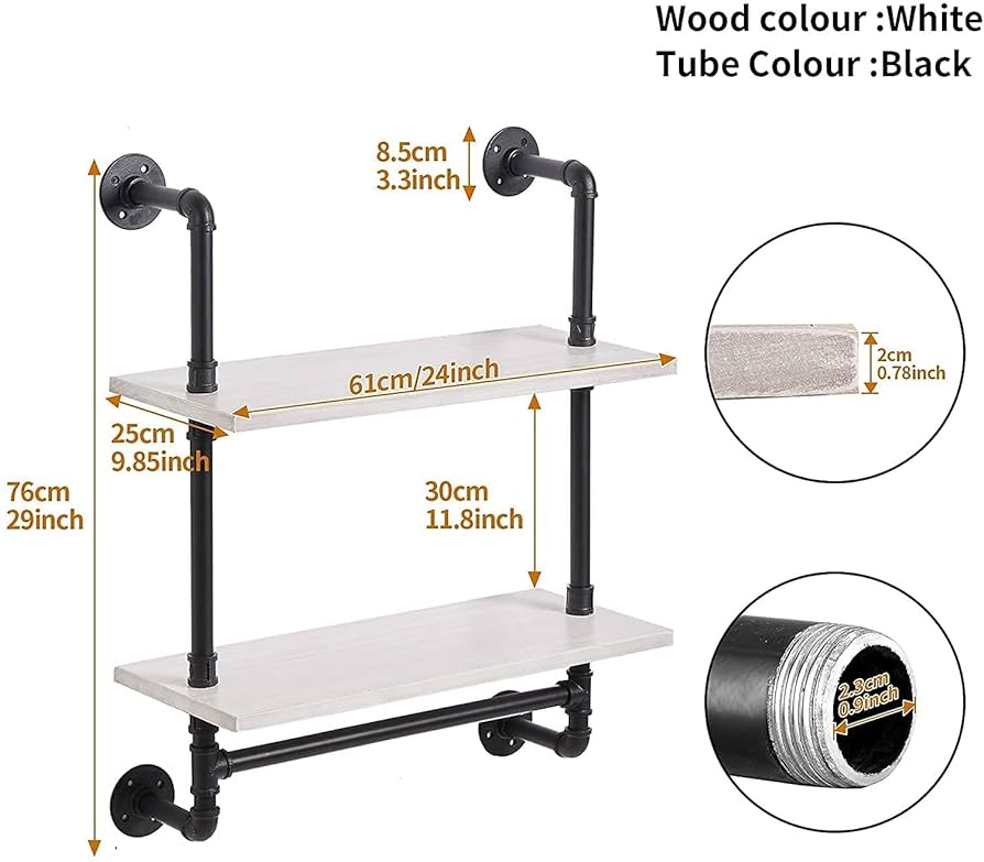 White Shelf / 丸窓 Amazon.com: fuqing White Floating Shelves for Wall - 24 Inch