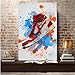 Sbemyenus Red Blue Sneaker Wall Art Poster Cool Poster Sneaker Gym Shoes Shoebox Collection Aesthetic Room for Teen Boys Men Dorm Bedroom Wall Decor- Graffiti, Unframed 12x18Inch