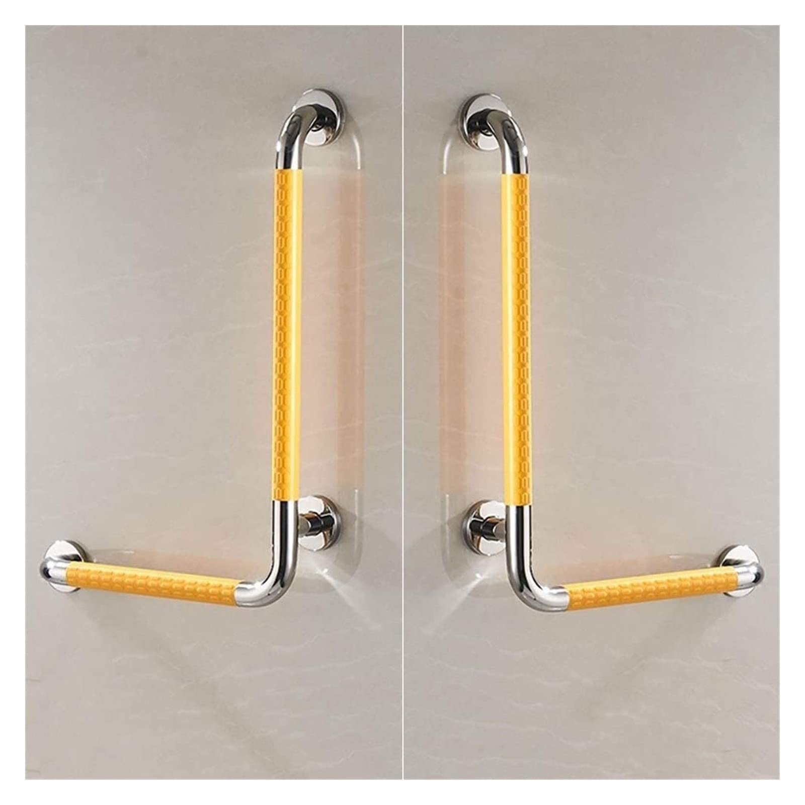 Baño para Agarraderas Pasamanos de nailon for pared, barra de seguridad de acero inoxidable en forma de L, asidero for bañera, agarre antideslizante alrededor del asa de seguridad del inodoro for pers