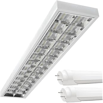 LED Grid Light with 2x T8 LEDs 120 cm 18 W Neutral White 4500 K G13 Office Lighting