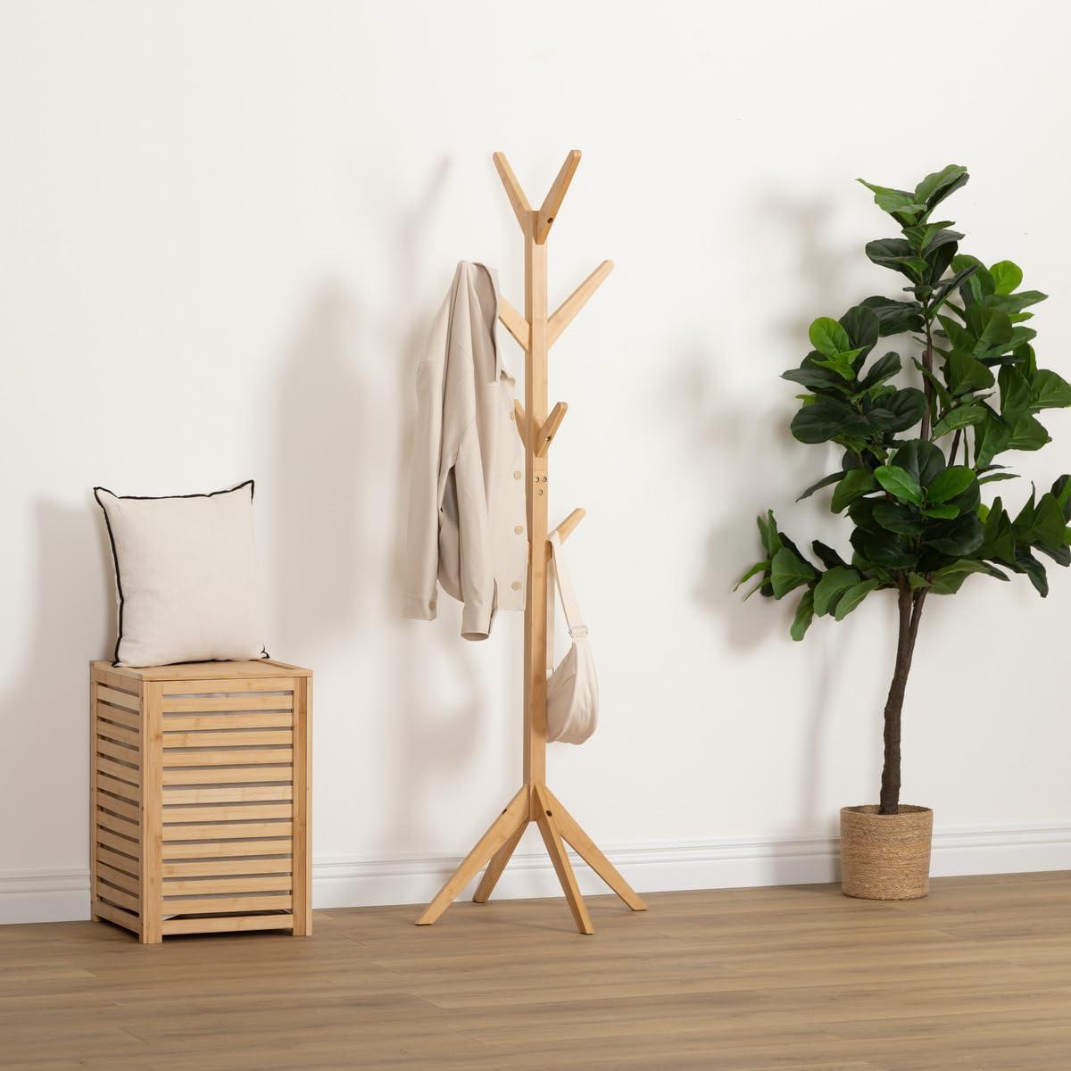5 five simply smart Porte-manteaux 8 crochets Bambou