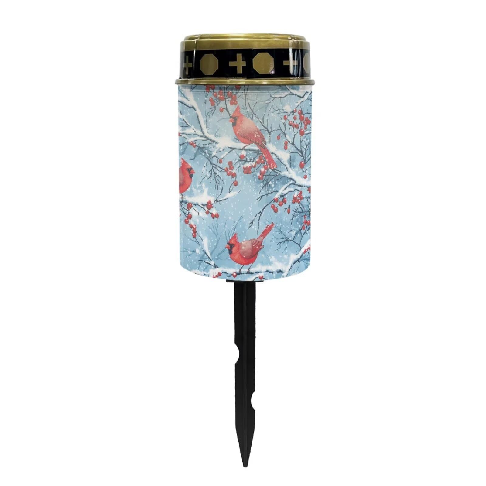 Uorisanigo Red Cardinal Bird Solar Grave Lights for Cemetery Flameless Solar Powered Light for Prayer Waterproof Outdoor Christmas Decor Cemetery Solar Lights for Grave Lamp — image 1