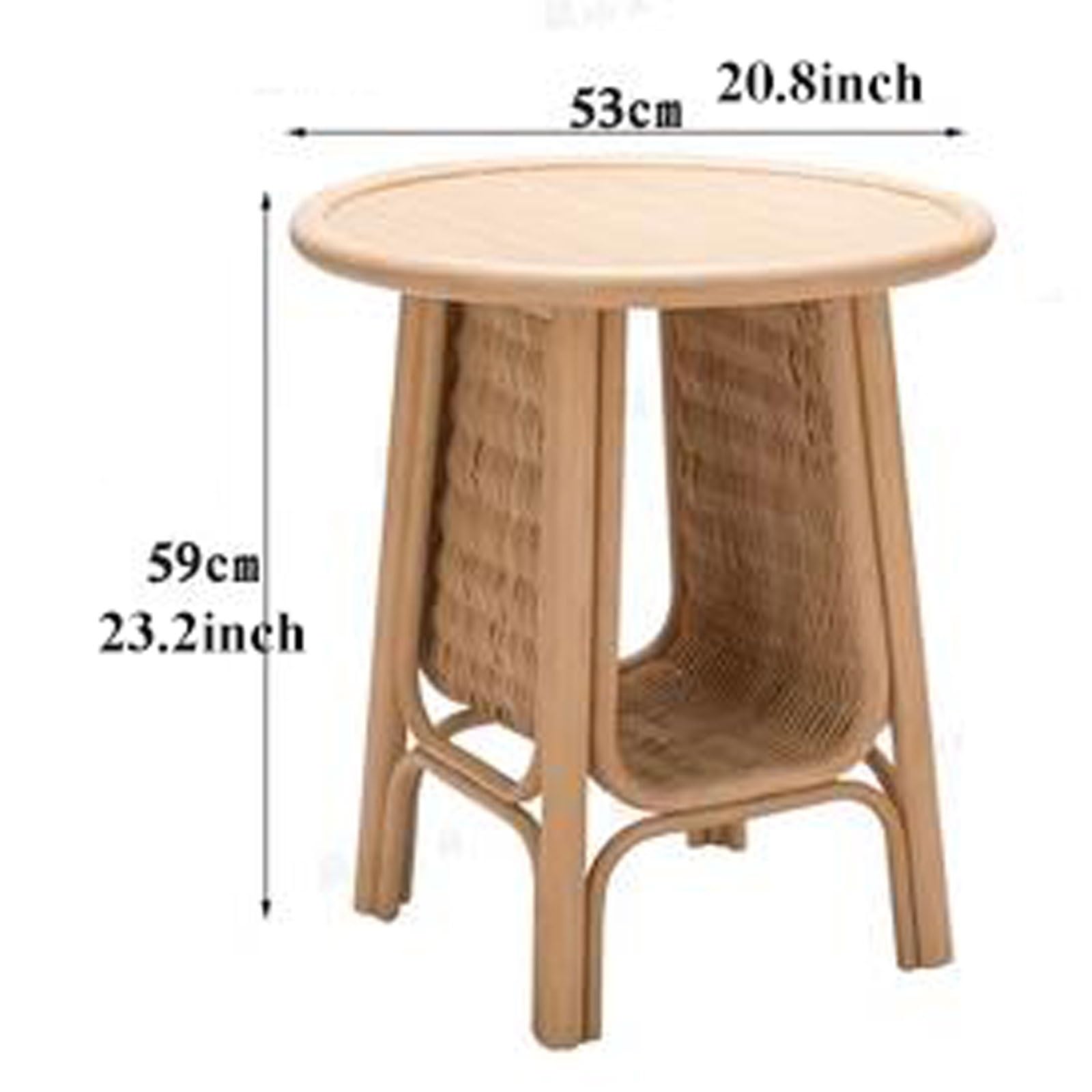 eexbz Sofa Side Table Nightstand, Side Table with Handmade Decorated Open Storage Shelf, Modern End Table Small Coffee Table for Bedroom, Living Room Sofas for Living Room