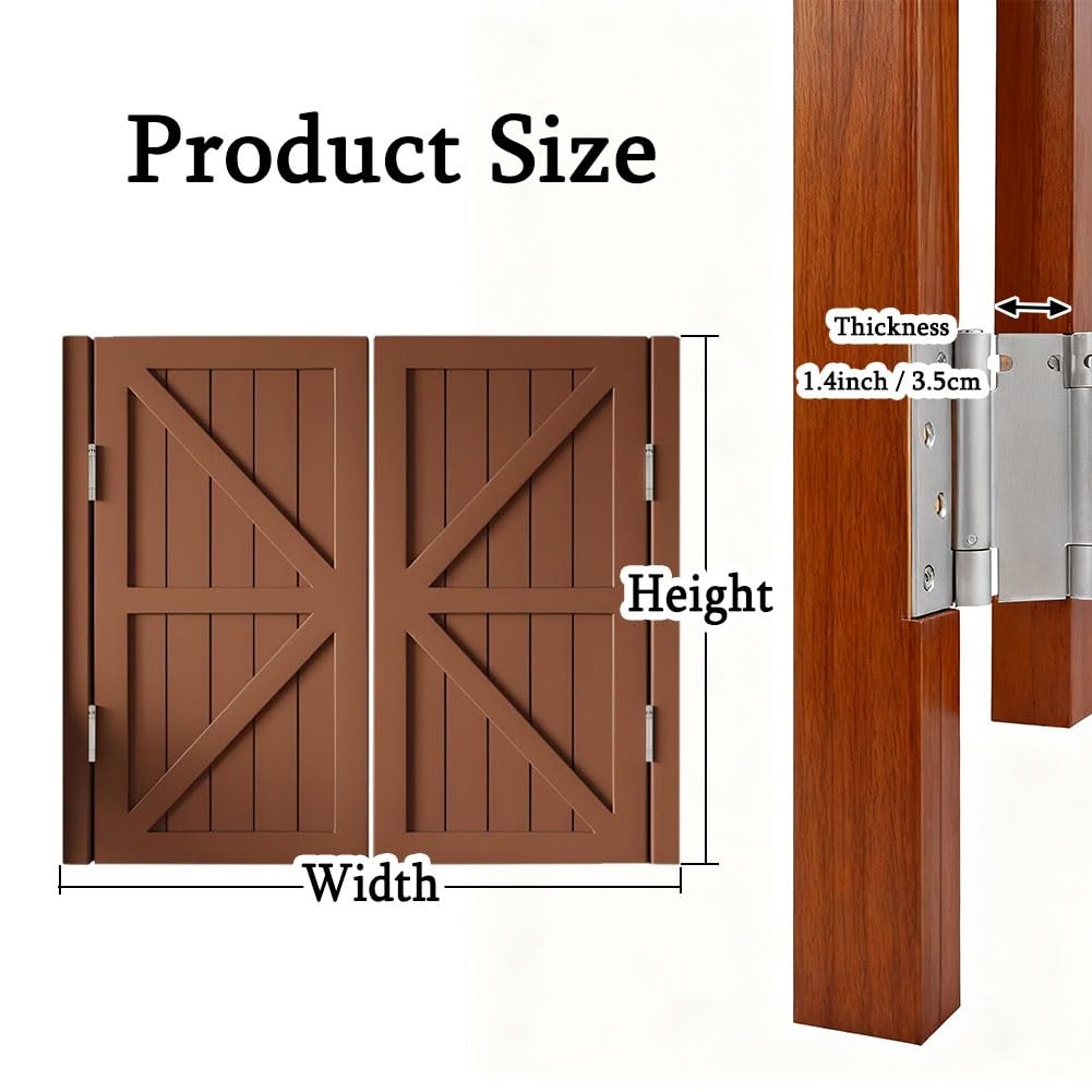 Generico Porte a Battente per Bar, Porta Saloon Legno Cucina Ristorante Partizione Moderno, Doppia Apertura Terrace Louver Gate Cancello, per Cucina Ristorante Terrazza