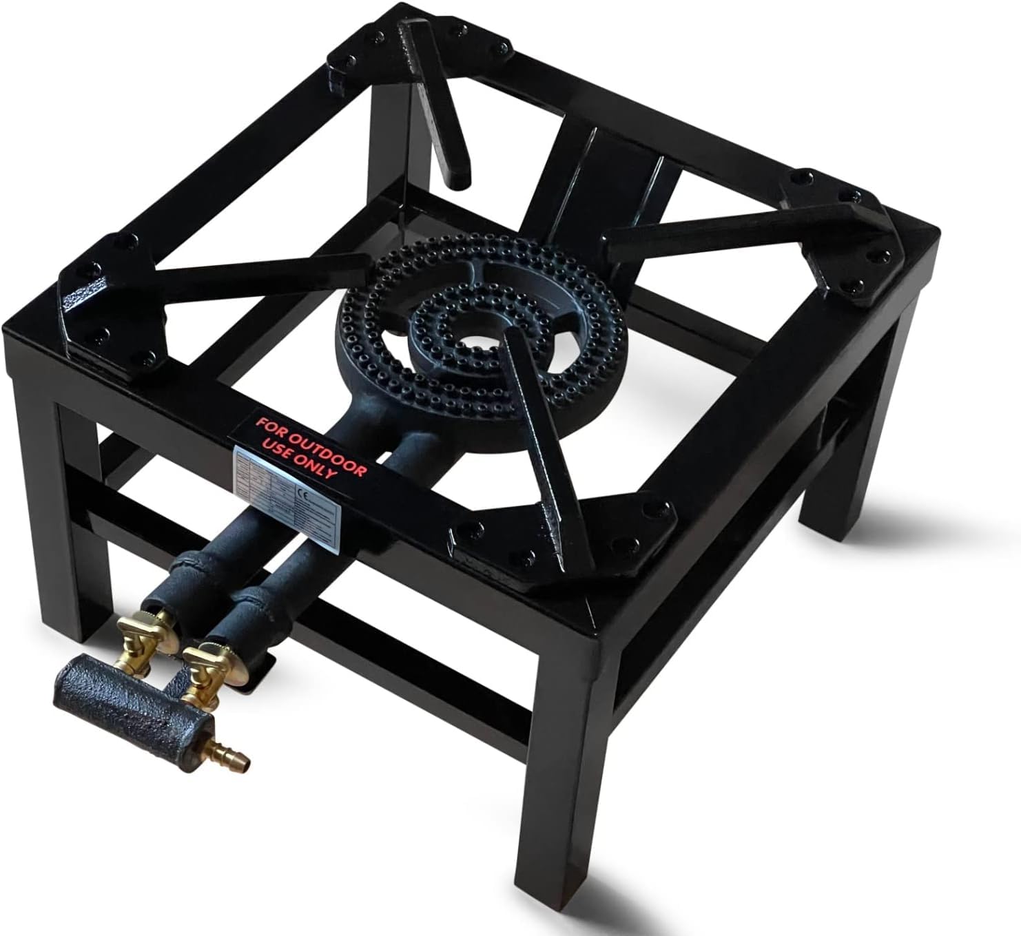 Heavy Duty Cast Iron Gas Cooker, 5.1kW LPG Burner, 2 Keys, Outdoor Stove