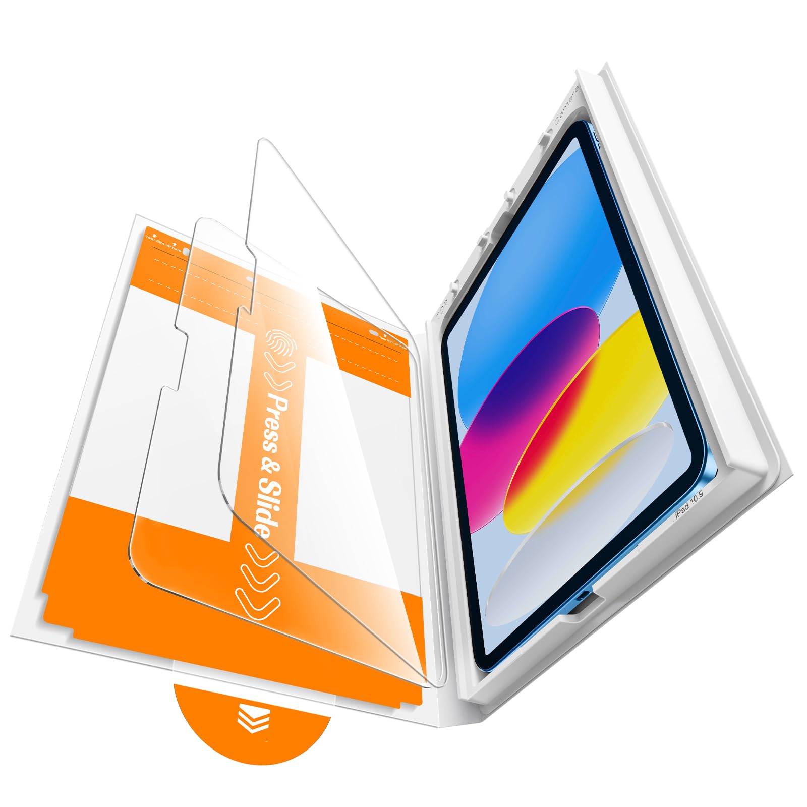 iGluz 2 Pack for iPad 11th/10th Gen.(A16 2025/2022,11/10.9 inch)9H+ Tempered Glass Screen Protector with Easy-Install Box[12FT Grade Shatterproof]