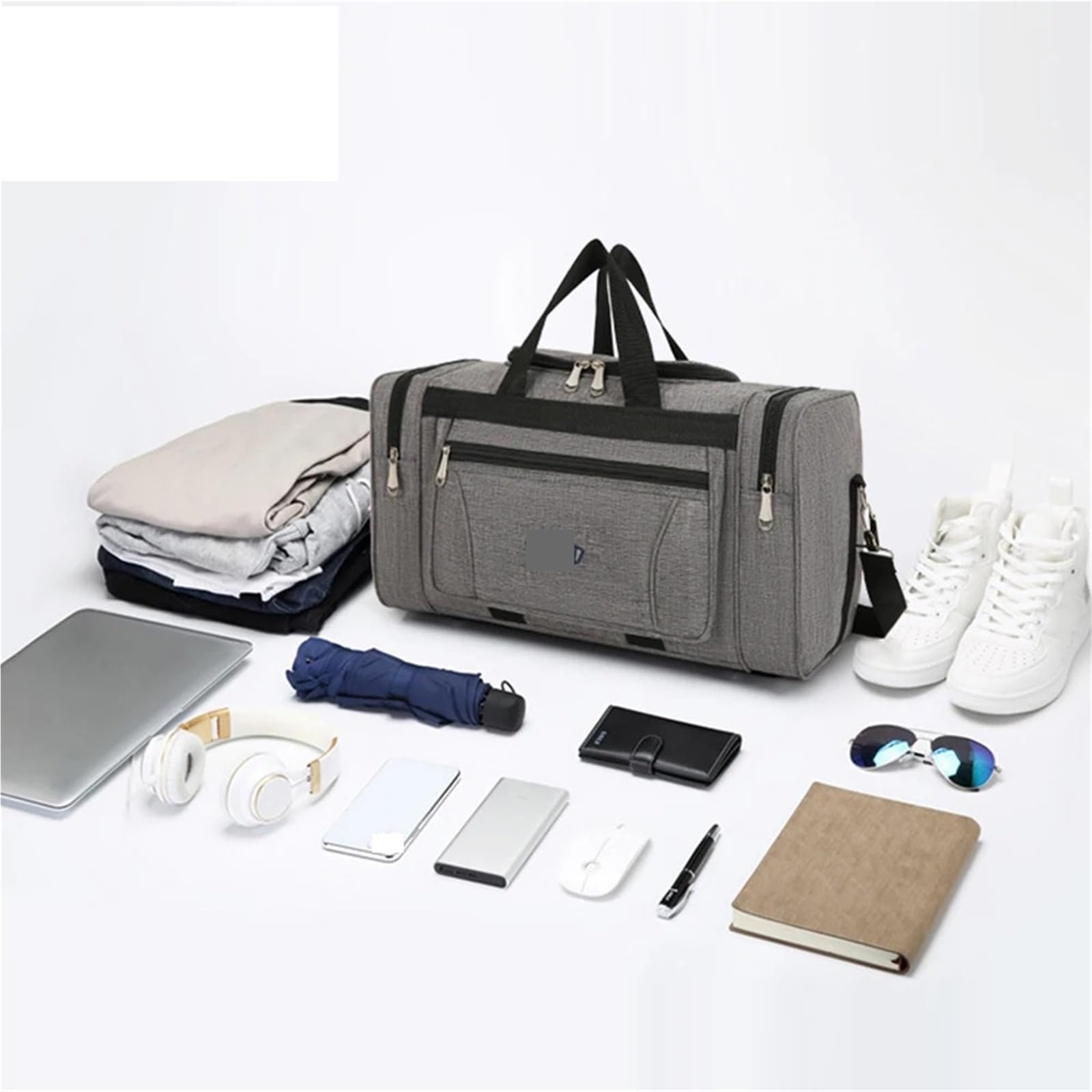 borsone palestra uomo Borse da viaggio uomo impermeabili Oxford | Bagaglio a mano Borsa da viaggio grande Borsa da viaggio for weekend di grande capacità Borsa da viaggio for fitness(Black)