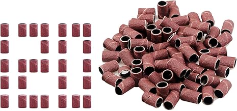 Jaimela 100 ​Pièces Embouts de Ponceuse Embouts, #120 Manchons de Ponsage pour Polir des Ongles, Bandes de Ponçage pour Manucure Pédicure