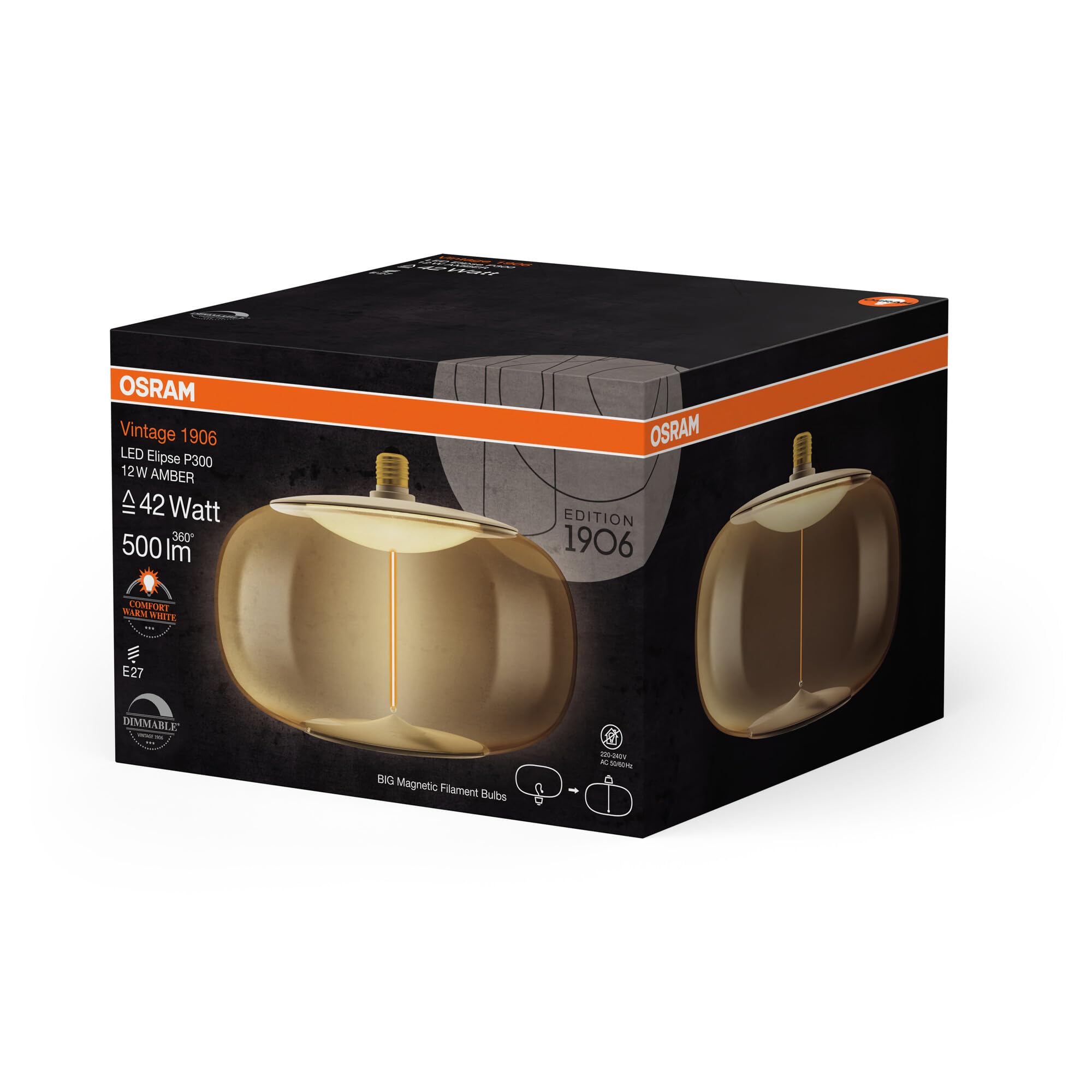 OSRAM Vintage 1906 Big Elipse è una dimmerabile realizzata in plastica con