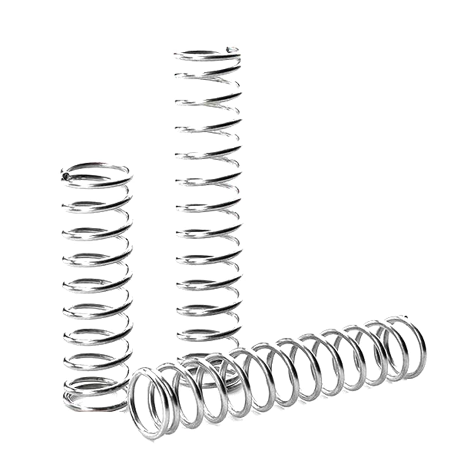 10 stuks drukveer, verenstaal, 25 mm OD, 1,6 mm draaddiameter, 30 mm vrije lengte
