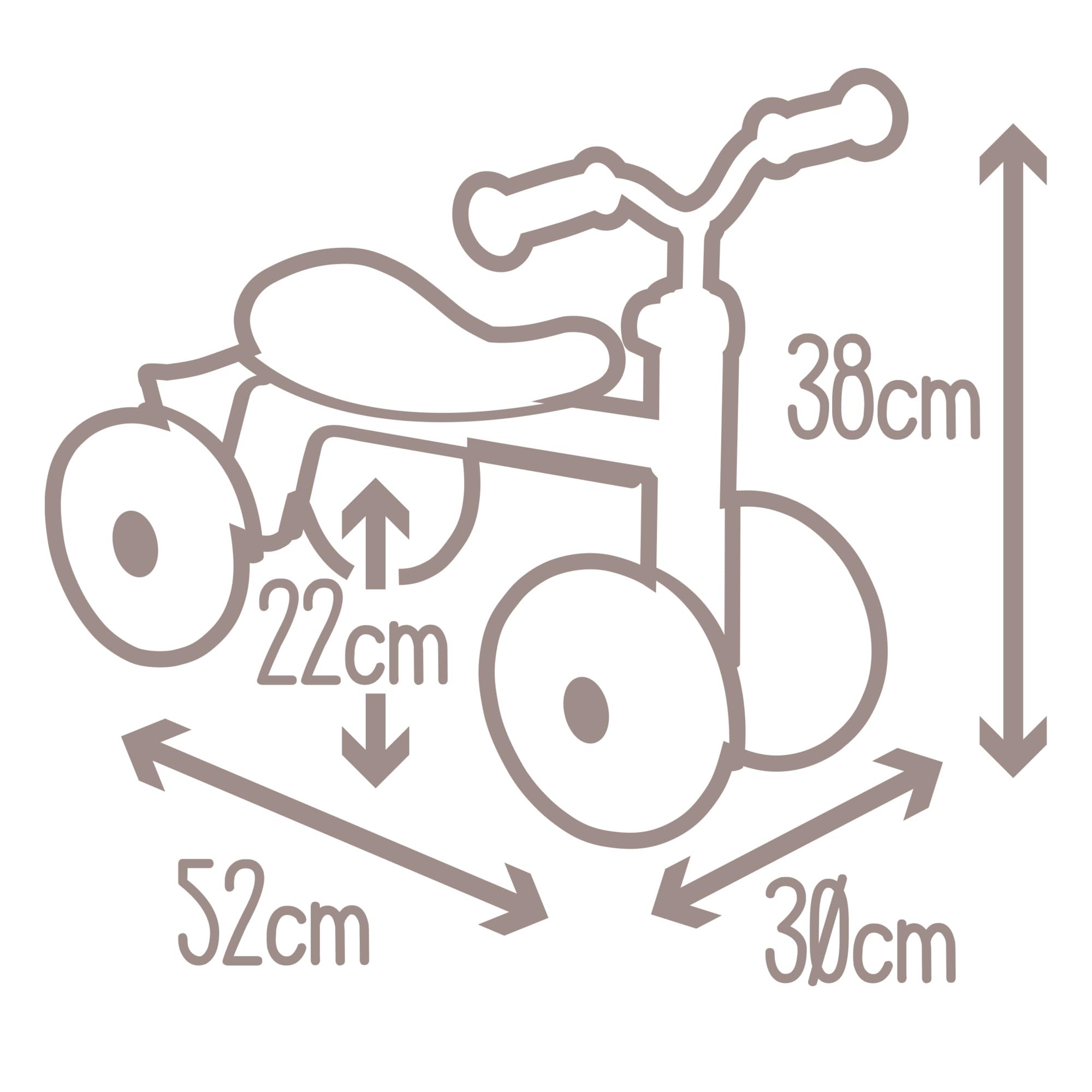 Smoby - Rookie Pink Cavalcabile - Metallo - Sella curva - Ruote silenziose - Contenitore per giocattoli - Prima infanzia - Dai 12 mesi