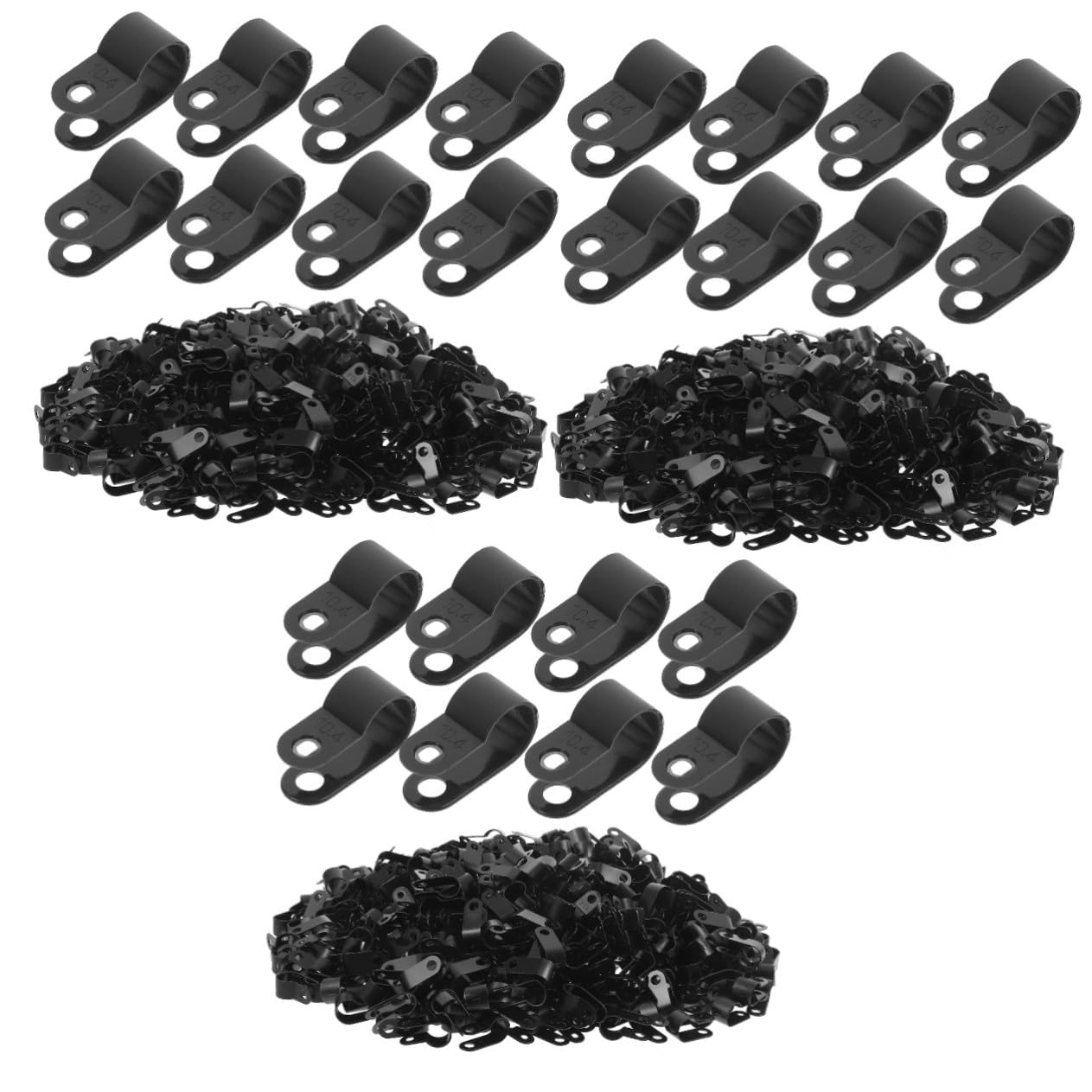 3000 Teiliges Kabelclips- Kleine R-förmige Nylon-kabelklemmen Vielseitige Kabelhalter für Kabelmanagement Einfache Montage für Büro Zuhause und Schlafzimmer Schwarz
