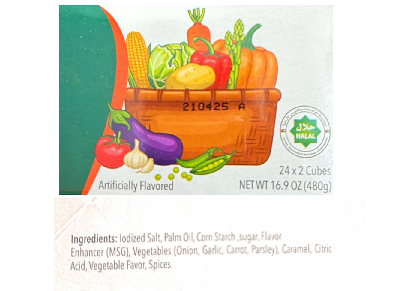 Shahia's-Halal Vegetable Stock Cubes, 24 count (Pack of 1)