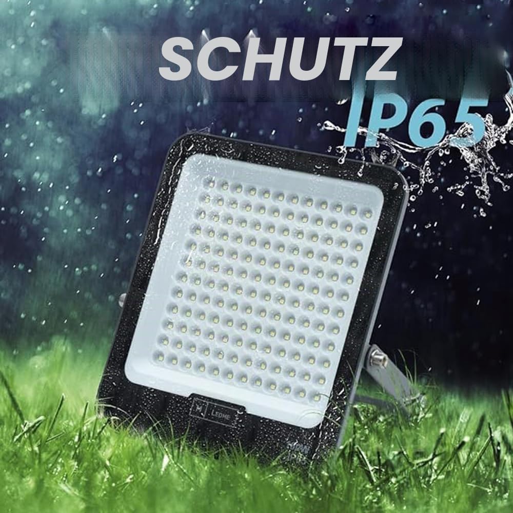 M Ledme - LED Fluter Napoli Plus 200 W, 24000 Lumen, IP65 dimmbar, warmes Licht (3000 K), Außenbeleuchtung, Verwendung für Garten, Terrasse, Parkplatz, Hotel, Gebäude usw.