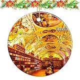 Ornamenti di Natale in ceramica a doppio lato design 2,8 pollici
