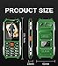 VBESTLIFE Unlocked Cell Phone for Seniors, Big, Basic Feature Phone for Kids and Elderly, 2.4in HD Screen, 6800mAh Long Battery Life, Dual SIM Cellphone(Green)