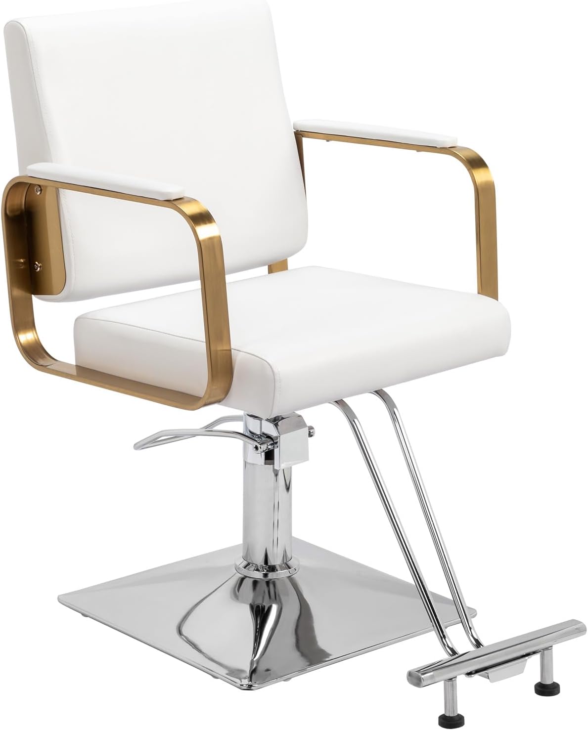 Winado Salon Chair Styling Barber Chair, Beauty Salon Spa Equipment with Heavy Duty Hydraulic Pump, Adjustable Height & 360° Swivel for Barber Shop Hair Stylist, Max Load 330 lbs(White)