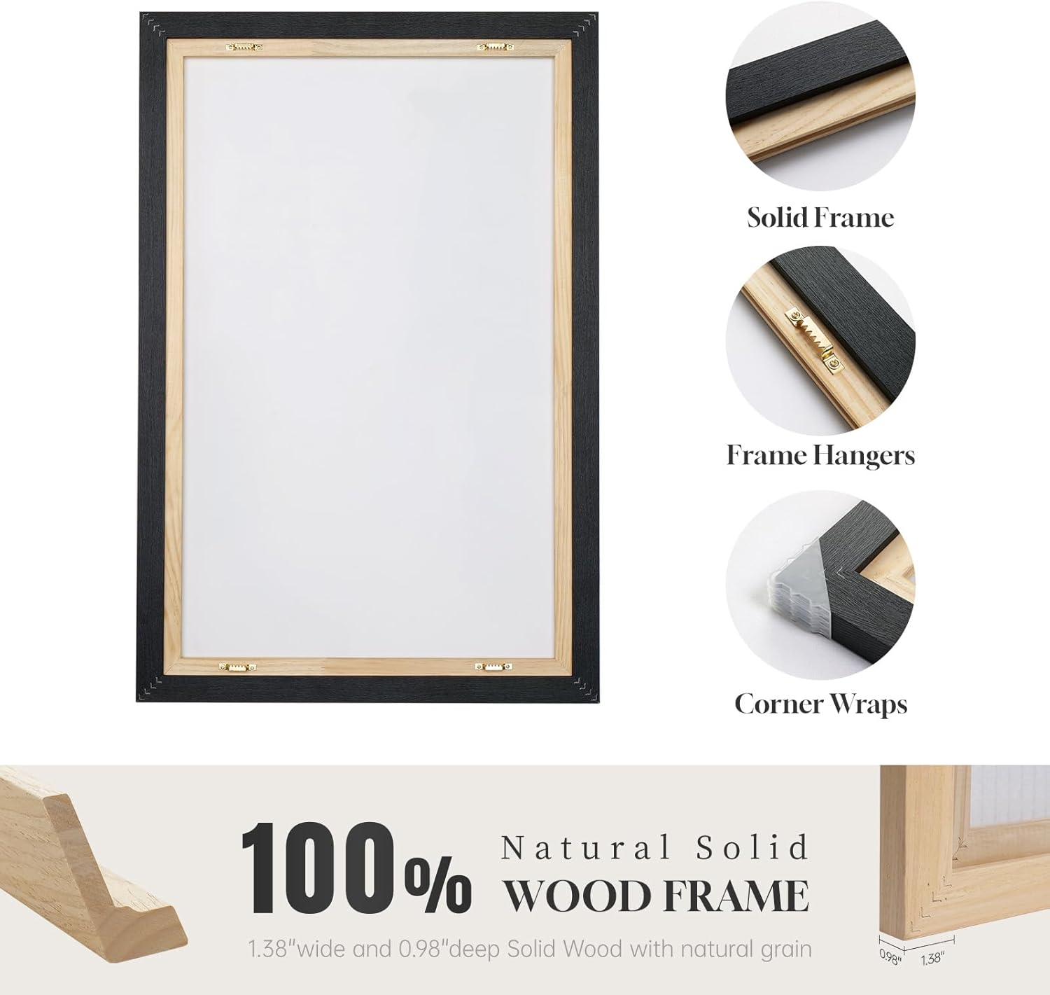 Framed Extra Large Abstract Wall Art for Living Room, Modern Horizontal Gray Canvas Prints Paintings Artwork for Walls, Black Grey Pictures for Hallway DiningRoom Bedroom Office Wall Decor Big Size 30x60 In