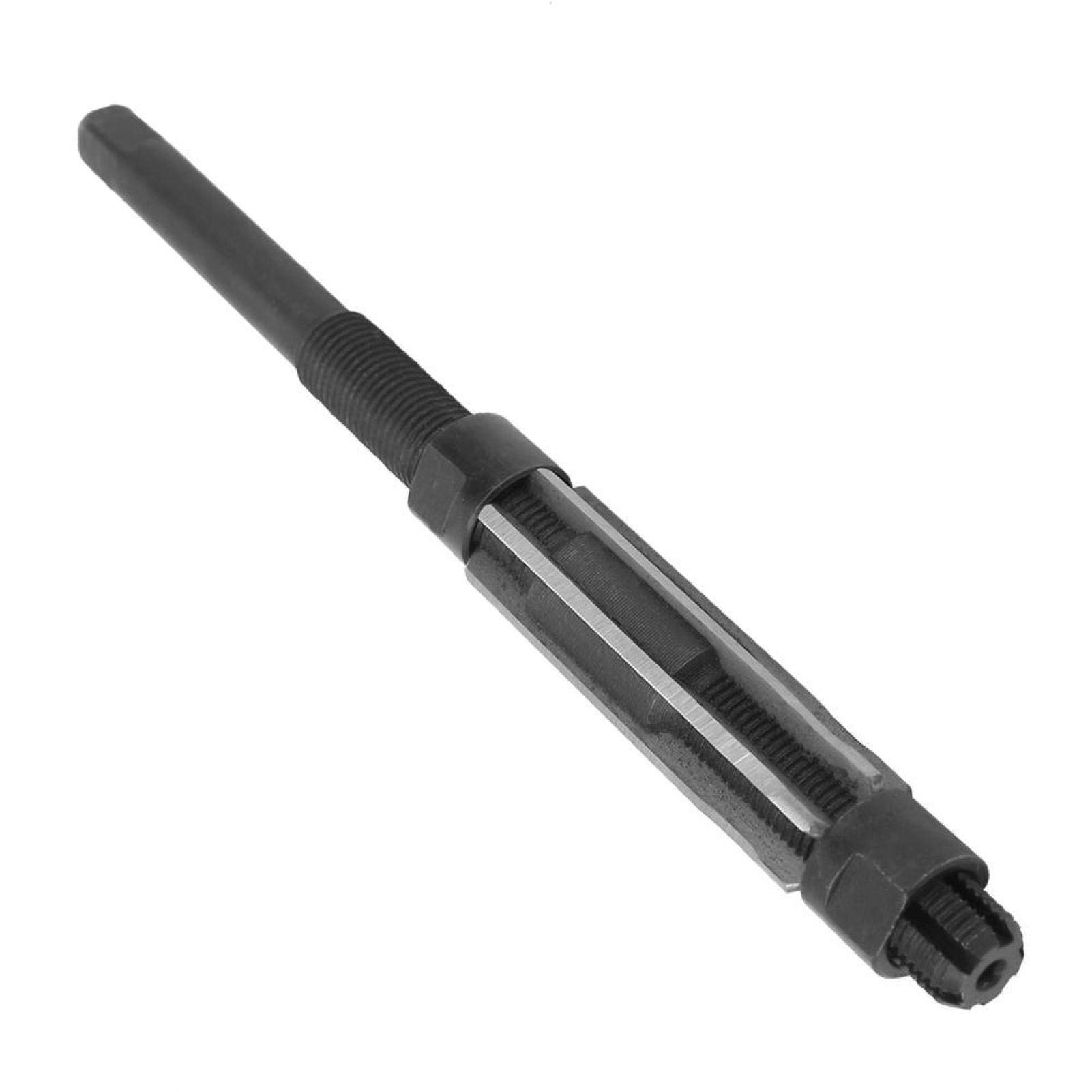 Outil d'alésage, alésoir cylindrique, alésoir réglable 9CRSI H8 alésoir à main outil de coupe de trou en métal avec 4 cannelures pour perceuse(15,25-17)