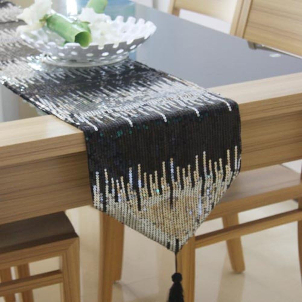 Table Runner/Northern Europe,Style,Shine,Sequin Table Runner-B 30x200cm(12x79inch)