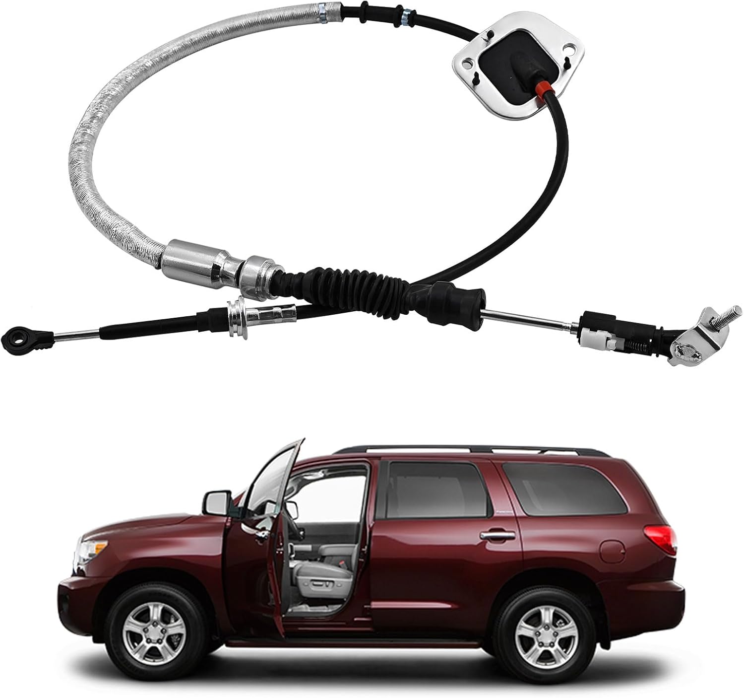 33820-0C090 Shift Control Cable Compatible with Toyota Sequoia Tundra 5.7L 2007-2022 Automatic Transmission Shifter Cable replace for 338200C090
